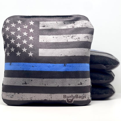 Stick 'n Slick Bags: Distressed American "Thin Blue Line" bags