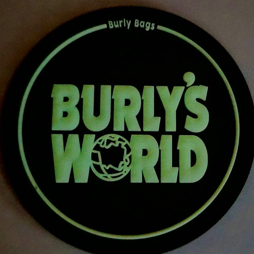 Burly Bags "Burly's World" Glow-in-the-dark Patch